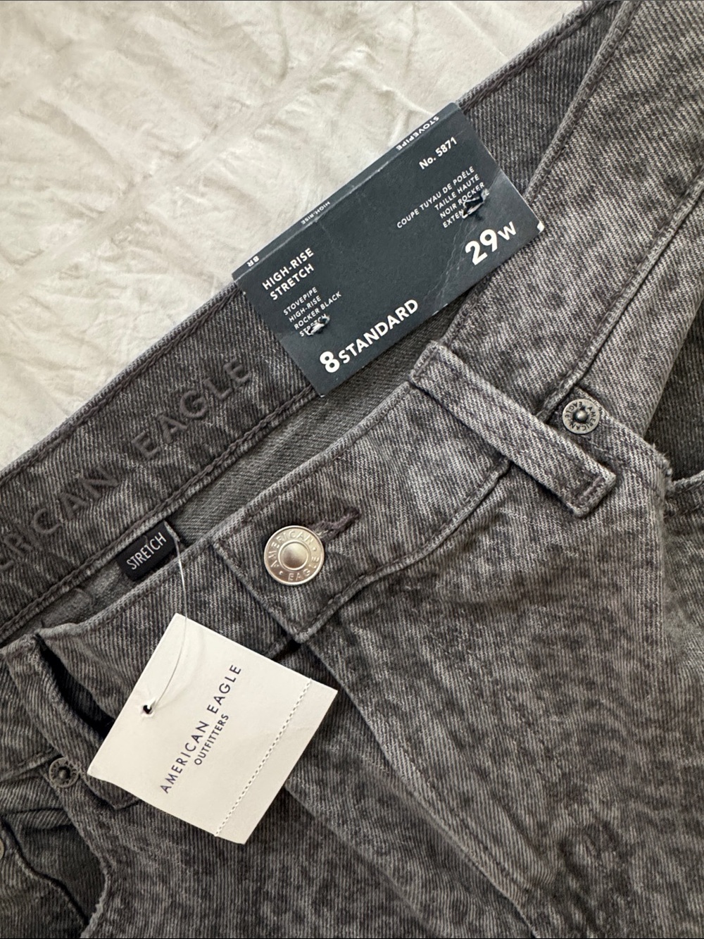 NWT AE Stretch Snake Print High-Waisted Stovepipe Jean - Picture 7 of 7